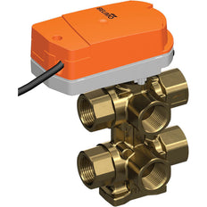 Belimo 6-Weg Regelklep Rp1/2 Kvs0.4 24VAC/DC 75s MP-Bus 1Nm IP40 Aansluitklem R3015-P4-P4-B1/CQ24A-MPL-T