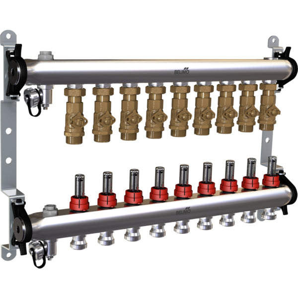 Belimo Verdeelstuk 9 X Zonekleppen 100-240VAC 75s 2/3-Punt 1Nm IP40 EM-ECQ-09F/CQ230A