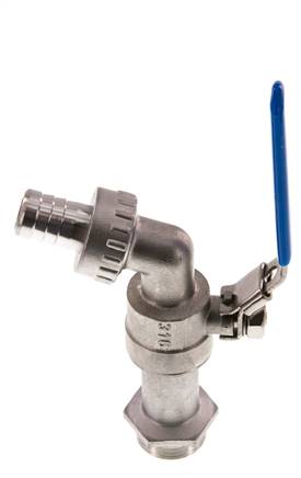 G 3/4 inch RVS 2-Way Wartelkraan Kogelkraan
