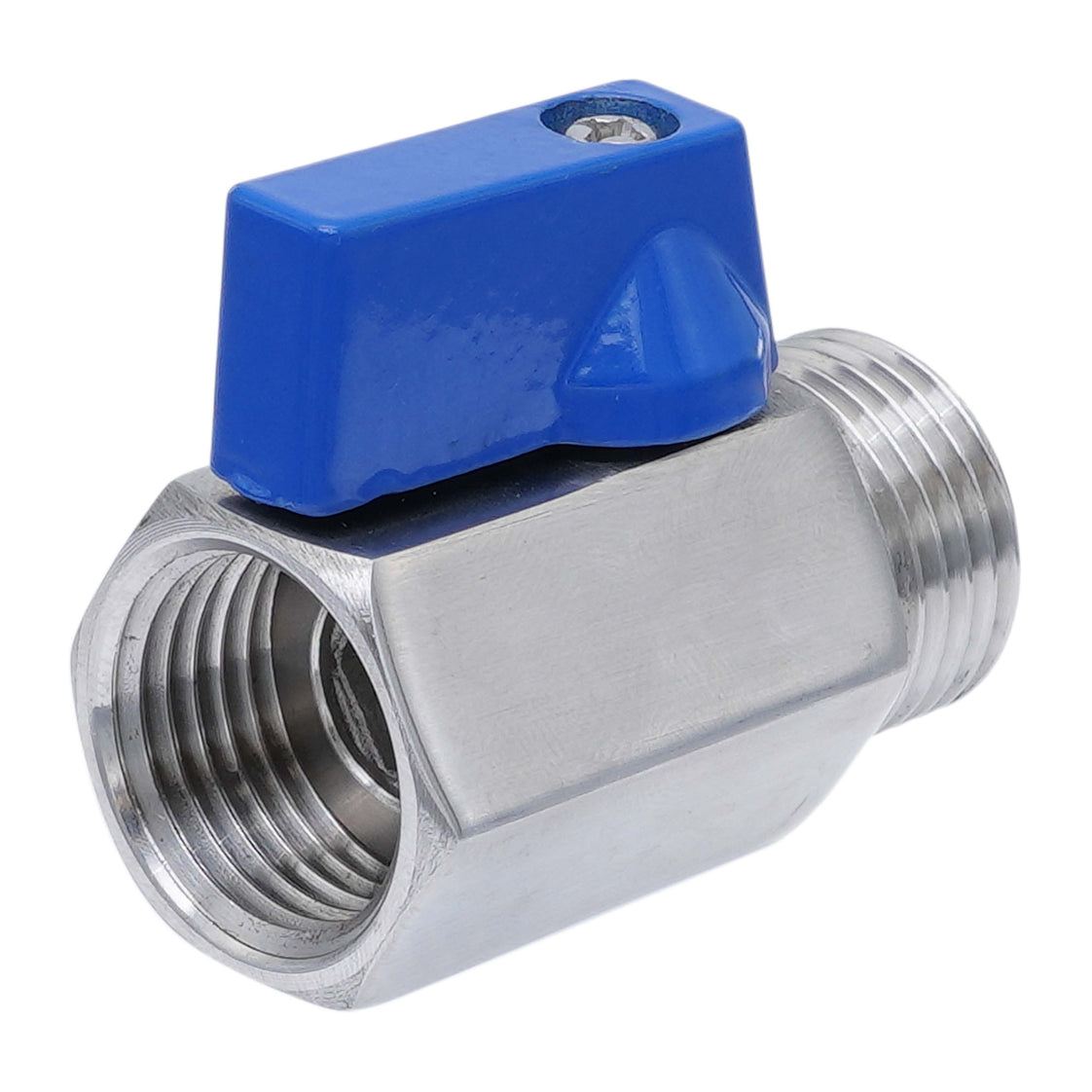 G 1/8'' M/F 2-Weg RVS Mini Kogelkraan 69 Bar PTFE - TamesonPRO 1113-018-MF