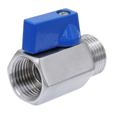 G 1/8'' M/F 2-Weg RVS Mini Kogelkraan 69 Bar PTFE - TamesonPRO 1113-018-MF