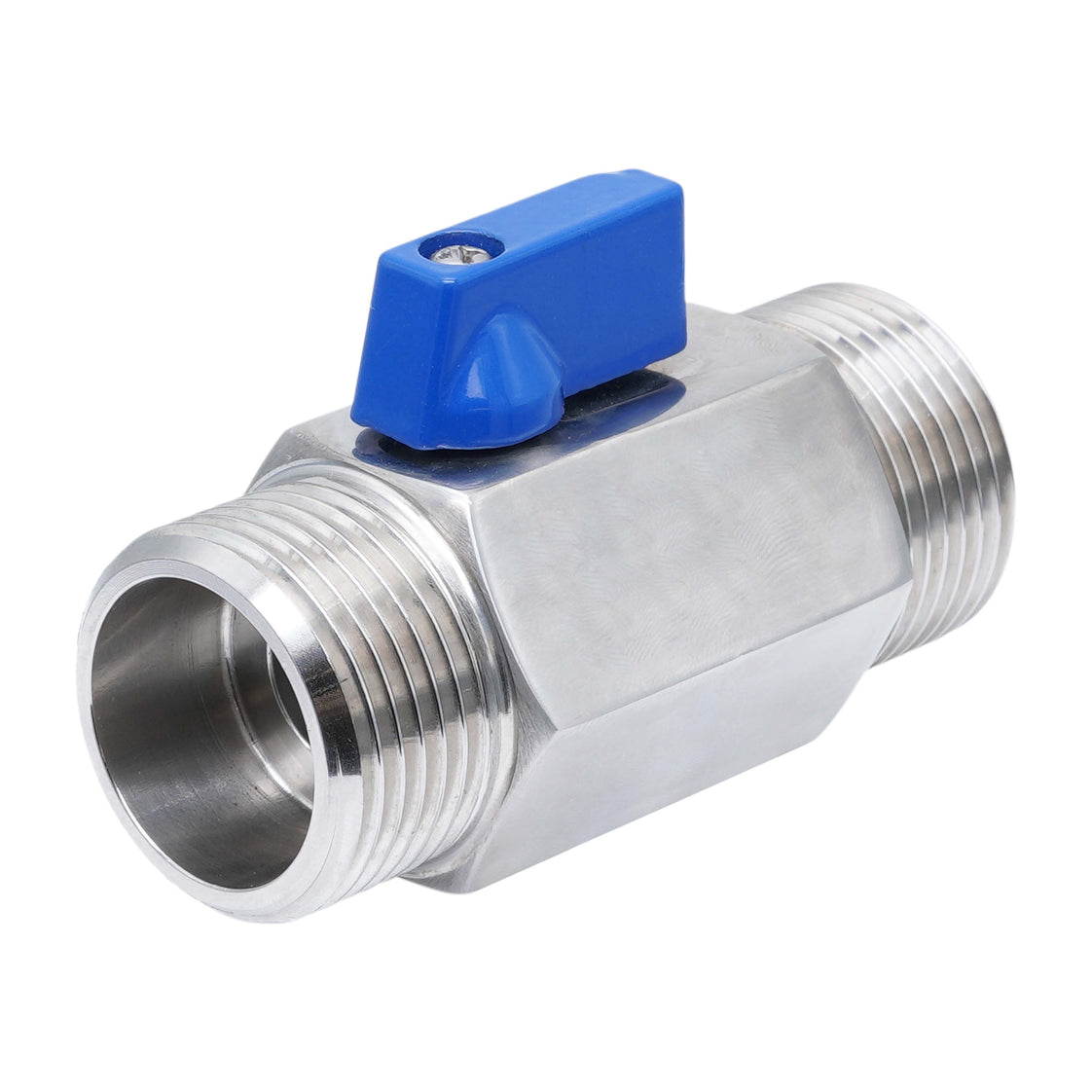 G 1/2'' M/M 2-Weg RVS Mini Kogelkraan 69 Bar PTFE - TamesonPRO 1113-012-M