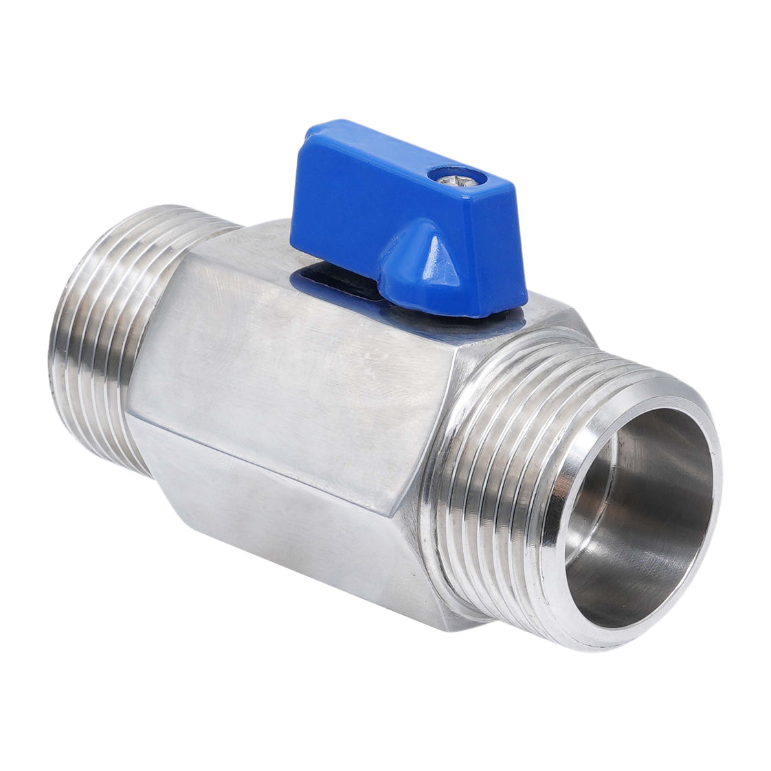 G 1/2'' M/M 2-Weg RVS Mini Kogelkraan 69 Bar PTFE - TamesonPRO 1113-012-M