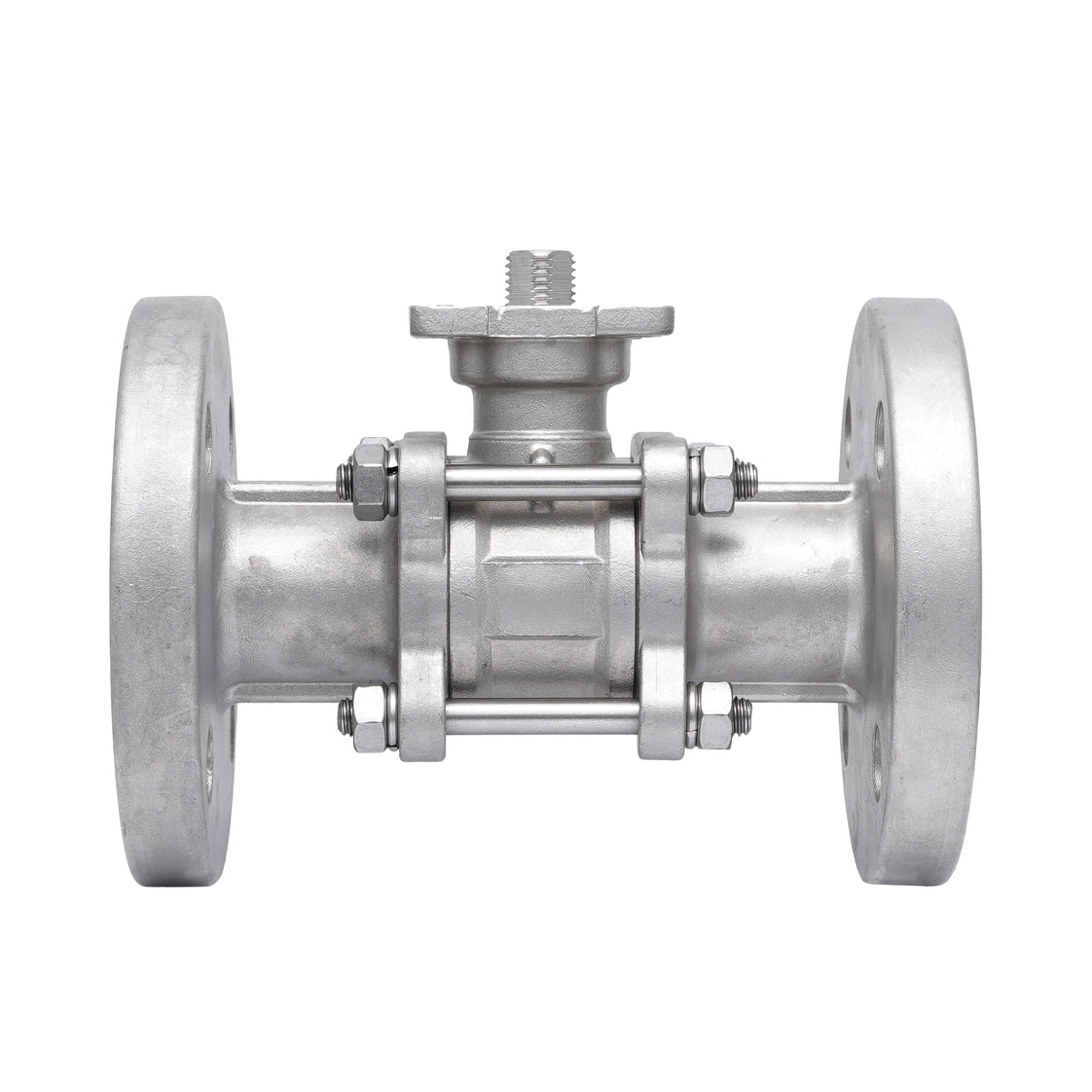 DN25 PN40 3-Delige 2-Weg RVS Flens Kogelkraan PTFE ISO-Top F04/F05 - TamesonPRO 1124-025