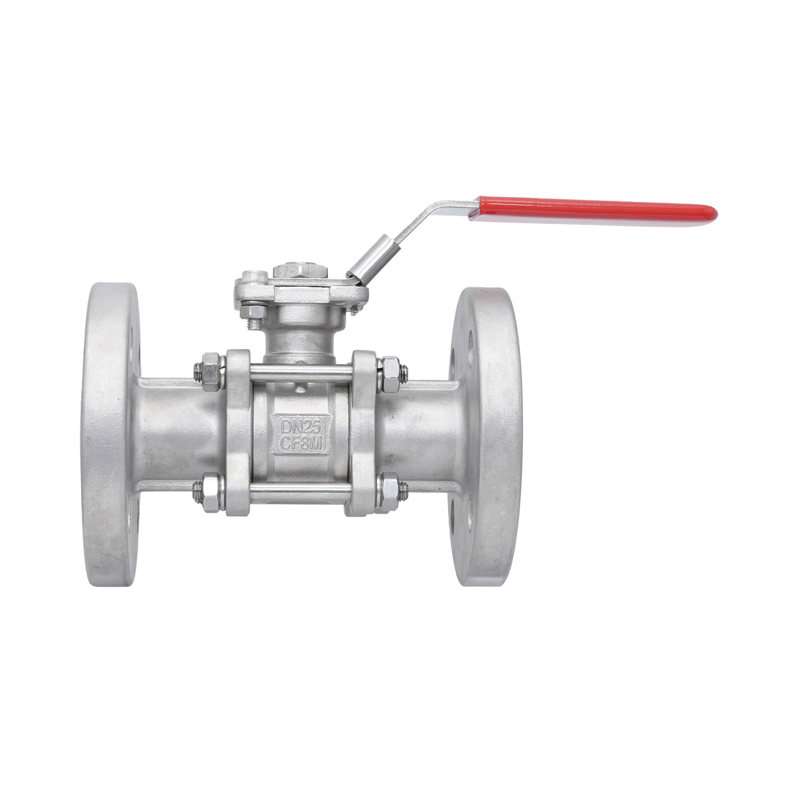 DN15 PN40 3-Delige 2-Weg RVS Flens Kogelkraan PTFE ISO-Top F03/F04 - TamesonPRO 1124-015