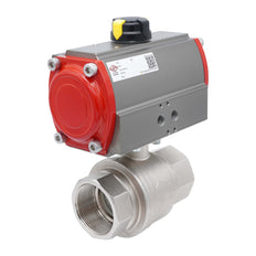 Pneumatische Kogelkraan G1'' Messing Dubbelwerkend