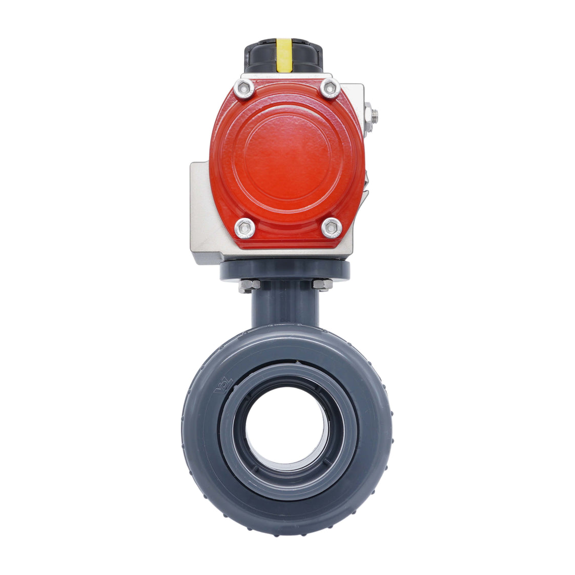 63mm 2-Weg PVC Pneumatische Kogelkraan Veer-Openend