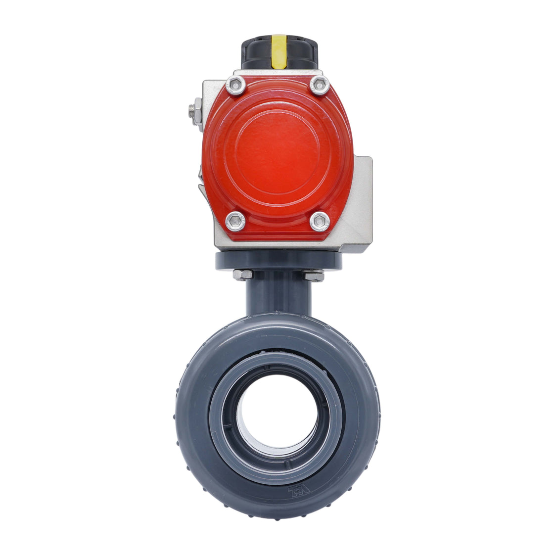 50mm 2-Weg PVC Pneumatische Kogelkraan Veer-Sluitend