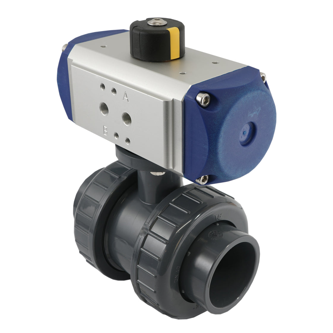 50mm 2-Weg PVC Pneumatische Kogelkraan Dubbelwerkend - VDL