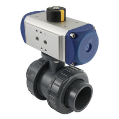 50mm 2-Weg PVC Pneumatische Kogelkraan Veersluitend - VDL