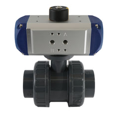 32mm 2-Weg PVC Pneumatische Kogelkraan Dubbelwerkend - VDL
