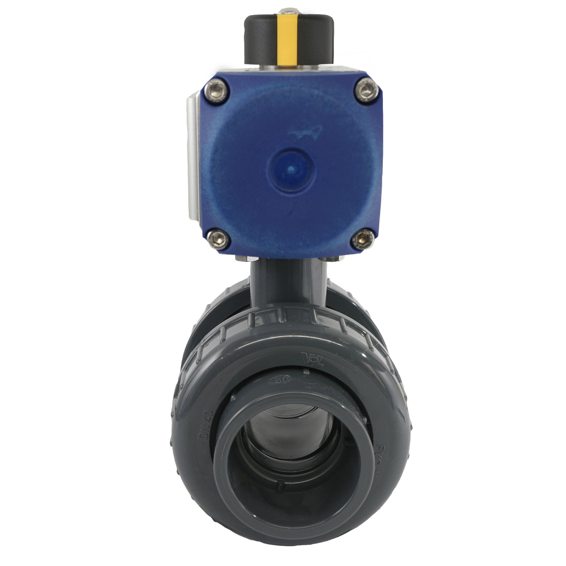 50mm 2-Weg PVC Pneumatische Kogelkraan Dubbelwerkend - VDL