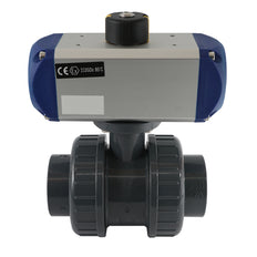 50mm 2-Weg PVC Pneumatische Kogelkraan Dubbelwerkend - VDL