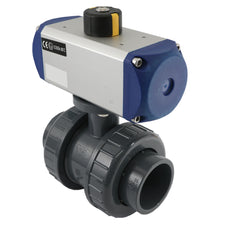 50mm 2-Weg PVC Pneumatische Kogelkraan Veersluitend - VDL