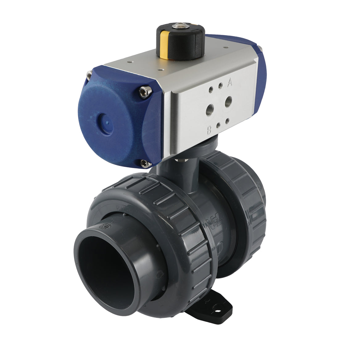 63mm 2-Weg PVC Pneumatische Kogelkraan Dubbelwerkend - VDL