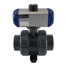 63mm 2-Weg PVC Pneumatische Kogelkraan Dubbelwerkend - VDL