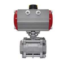 Pneumatische Kogelkraan G4'' RVS Dubbelwerkend