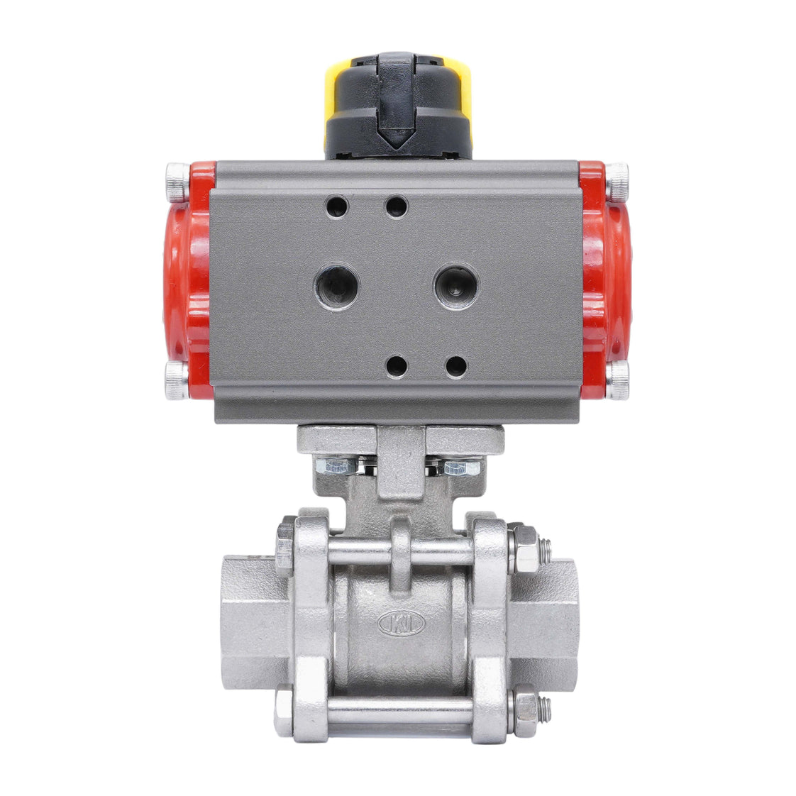 Pneumatische Kogelkraan G1'' RVS Dubbelwerkend