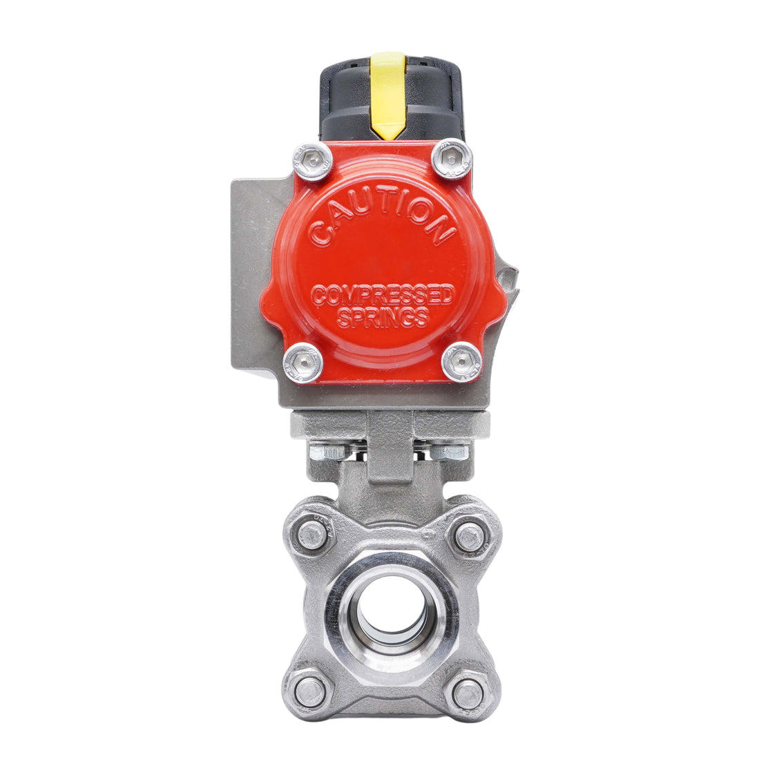Pneumatische Kogelkraan G3/8'' RVS Veer-Sluitend