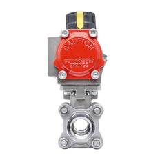 Pneumatische Kogelkraan G1/2'' RVS Veer-Sluitend