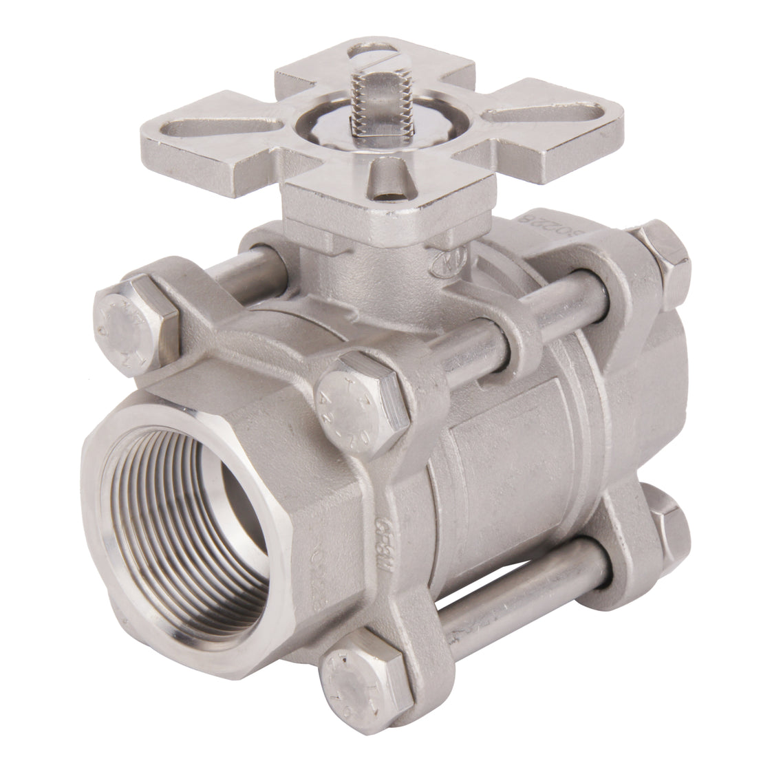 G1-1/2'' 2-weg RVS Pneumatische Kogelkraan Dubbelwerkend - BL2SA3