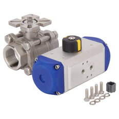 G1-1/4'' 2-weg RVS Pneumatische Kogelkraan Dubbelwerkend - BL2SA3