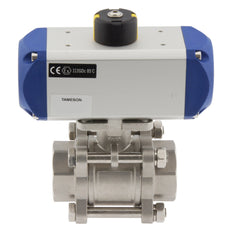 G1-1/2'' 2-weg RVS Pneumatische Kogelkraan Dubbelwerkend - BL2SA3