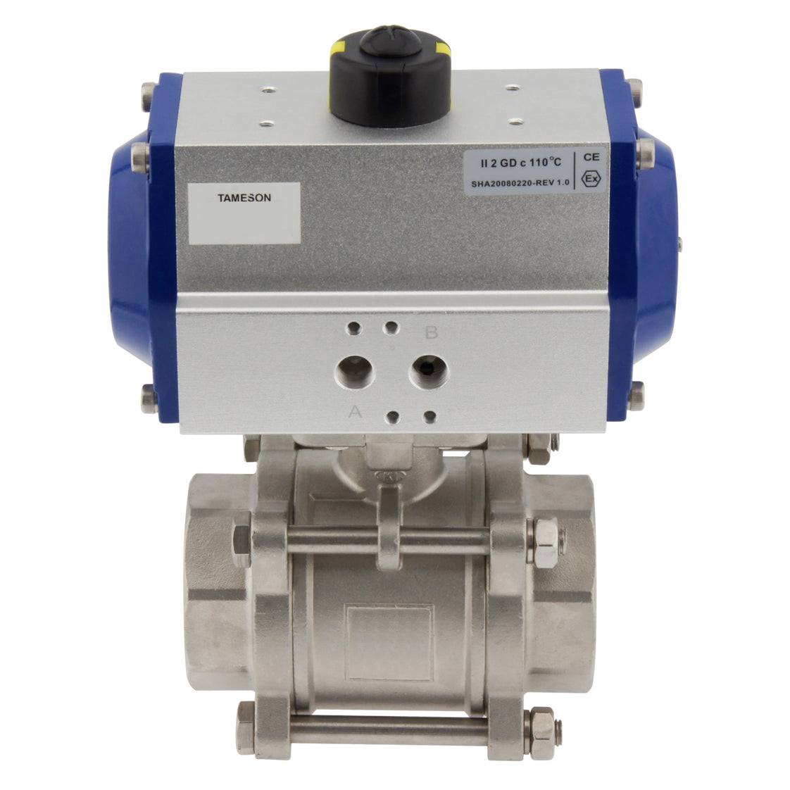 G3'' 2-Weg RVS Pneumatische Kogelkraan Veeropenend - BL2SA3