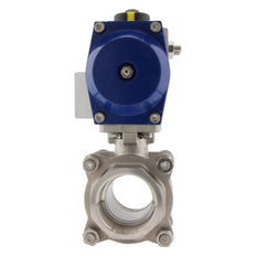 G1-1/2'' 2-weg RVS Pneumatische Kogelkraan Veergesloten - BL2SA3