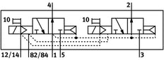 Festo 2x3/2 NO Monostabiel Lucht Magneetventiel G1/8 580L/Min - 8023550