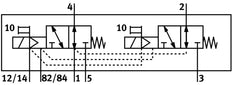 Festo 2x3/2 NO Monostabiel Lucht Magneetventiel G1/8 460L/Min - 8023556