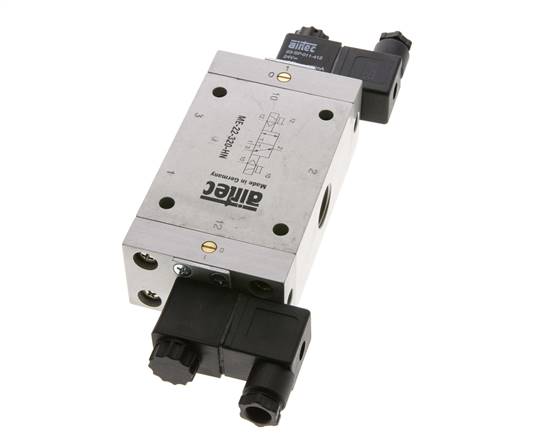 3/2 G1/2'' (G1/8'') Bi-Stabiel Magneetventiel Extern 12V DC 0-10bar/0-140psi Airtec
