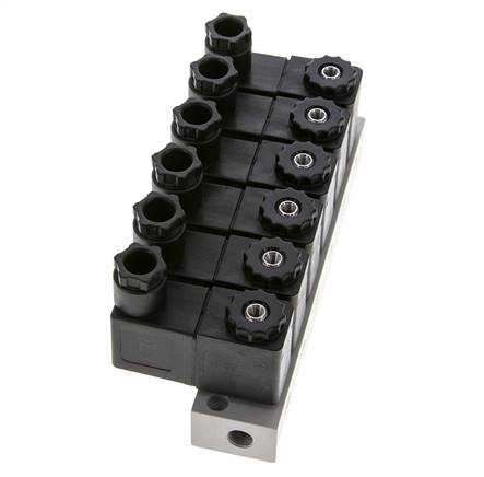 6x3/2 G1/8'' NC Magneetventiel 24V DC -0.95-10bar/-13.2-140psi Airtec