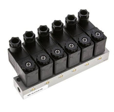 6x3/2 G1/8'' NC Magneetventiel 24V DC -0.95-10bar/-13.2-140psi Airtec