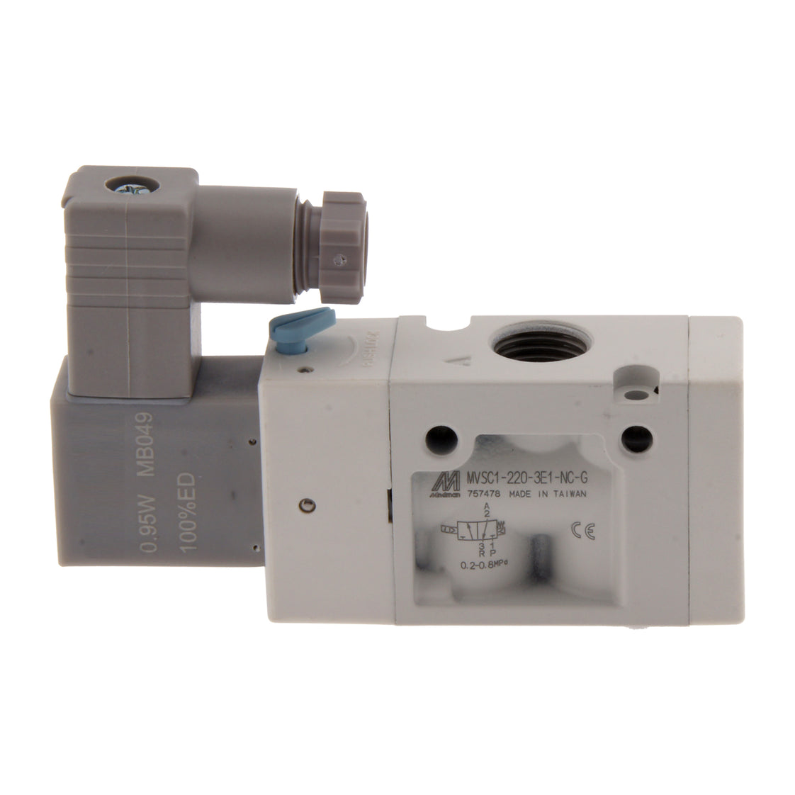 G1/4'' 24V DC 3/2-Weg NC Magneetventiel 2-8bar MVSC1