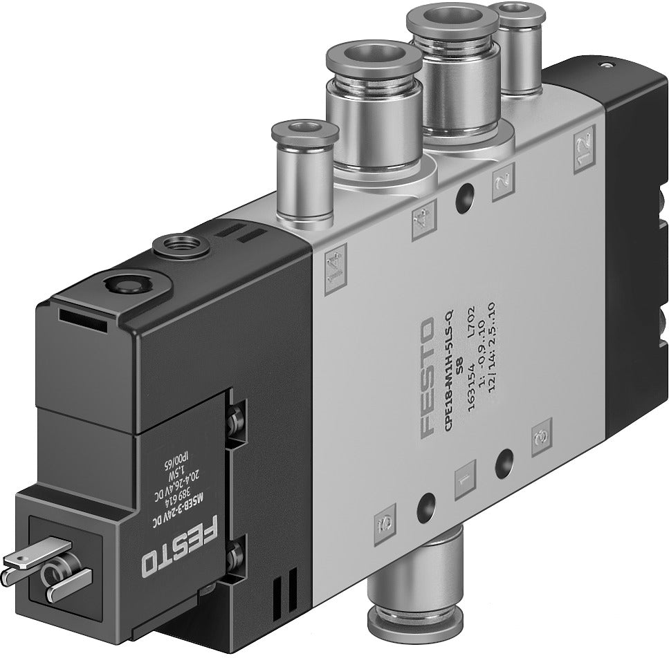 Festo 5/2 Monostabiel Lucht Magneetventiel QS-8 850L/Min - 163798
