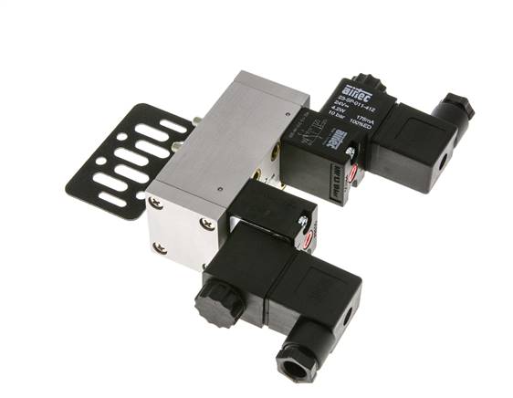 5/3 ISO 5599-1 Middenuitlaat Magneetventiel 48V DC 3-10bar/42-140psi Airtec