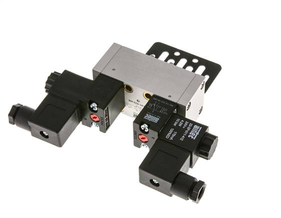 5/3 ISO 5599-1 Middenuitlaat Magneetventiel 48V DC 3-10bar/42-140psi Airtec