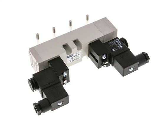 5/3 ISO 5599-1 Middendruk Magneetventiel 12V DC 2-10bar/28-140psi YPC