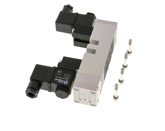 5/3 ISO 5599-1 Middendruk Magneetventiel 12V DC 2-10bar/28-140psi YPC