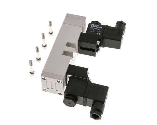 5/3 ISO 5599-1 Middendruk Magneetventiel 115V AC 2-10bar/28-140psi YPC