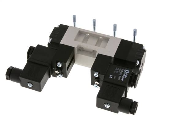 5/3 ISO 5599-1 Middenuitlaat Magneetventiel 12V DC 2-10bar/28-140psi YPC