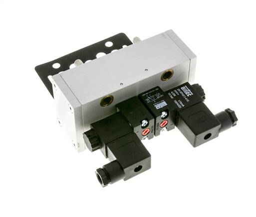 5/3 ISO 5599-3 Middenuitlaat Magneetventiel 24V AC 3-10bar/42-140psi Airtec