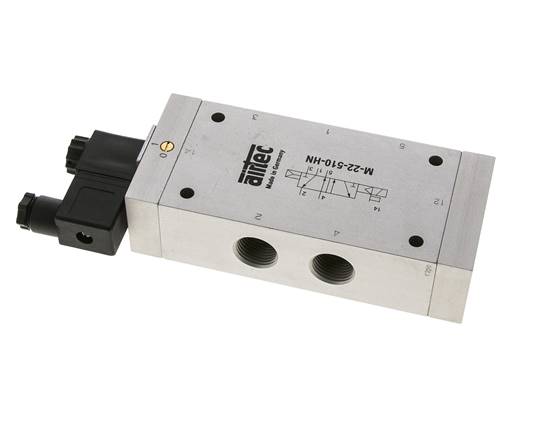 5/2 G1/2'' Magneetventiel 12V DC 1-10bar/14-140psi Airtec