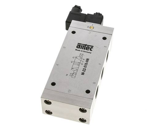 5/2 G1/2'' Magneetventiel 12V DC 1-10bar/14-140psi Airtec