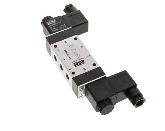 5/3 G1/8'' Middenuitlaat Magneetventiel 115V AC 3-8bar/42-112psi Airtec
