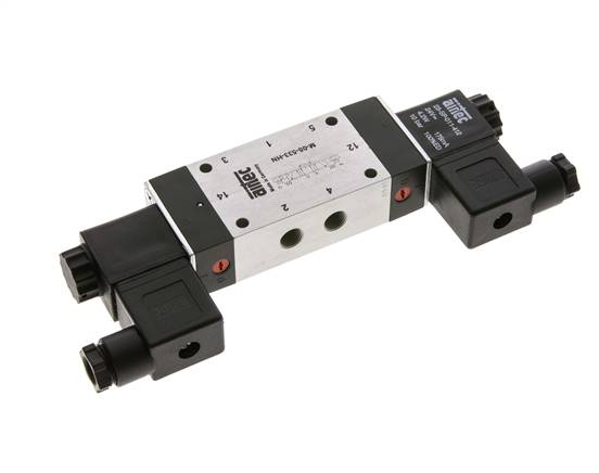 5/3 G1/8'' Middenuitlaat Magneetventiel 115V AC 3-8bar/42-112psi Airtec
