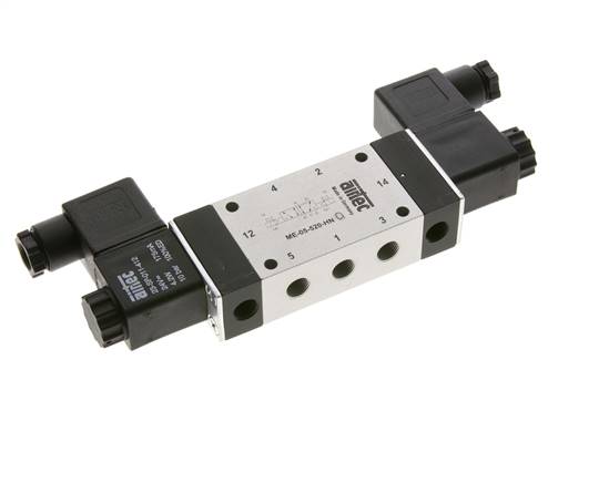 5/2 G1/8'' Bi-Stabiel Magneetventiel Extern 12V DC 0-10bar/0-140psi Airtec