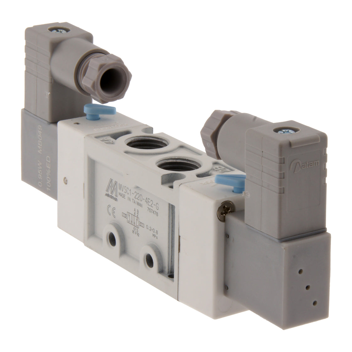 G1/4'' 230V AC 5/2-Way Bi-stabiel Magneetventiel 2-8bar MVSC1