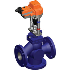 Belimo 3-Weg Klepafsluiter DN125 Flens 40mm Slag Kvs220 24VAC/DC 150s 2/3-punts 2500N IP54 H7125S/EV24A-TPC